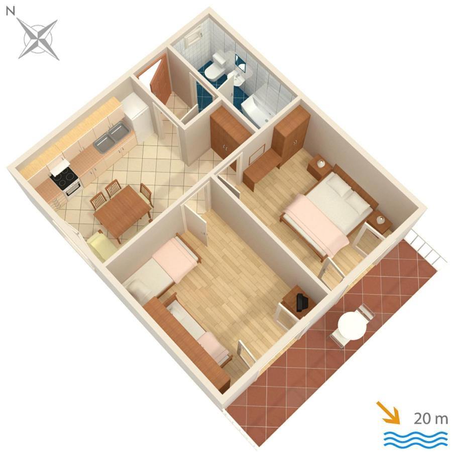 Apartments By The Sea Brist, Makarska - 505 Podaca Eksteriør billede
